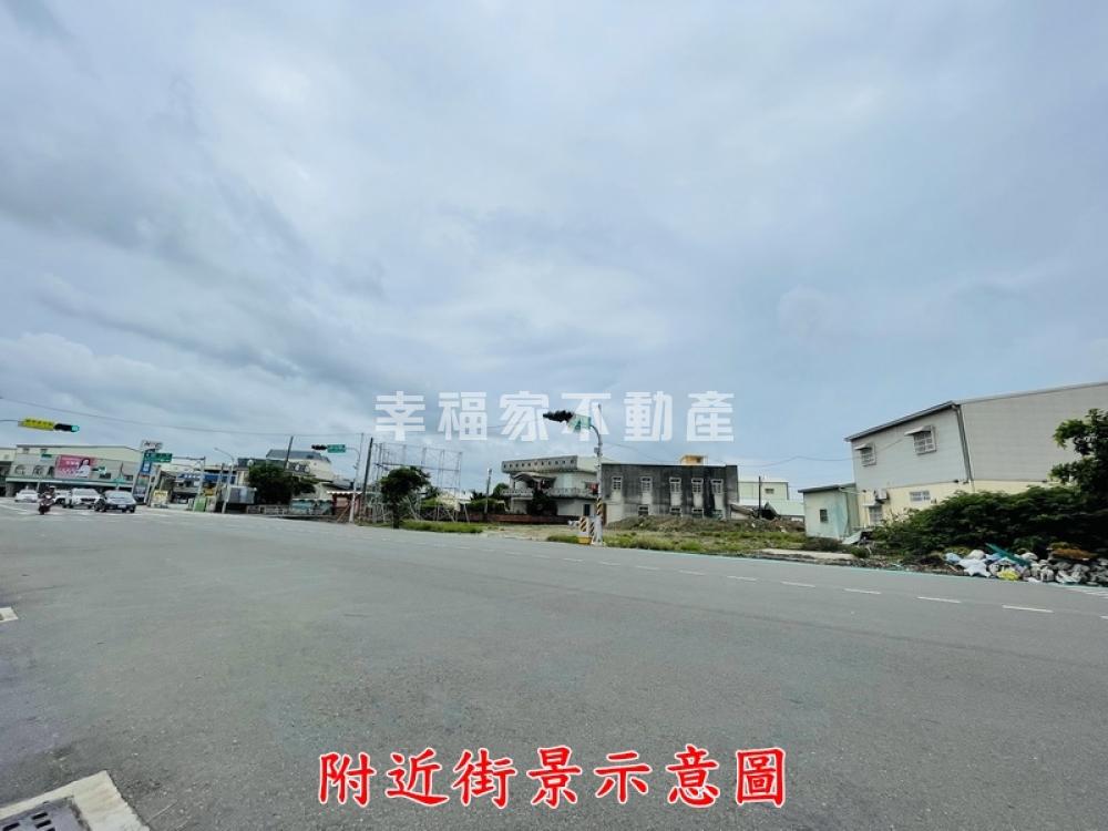 學甲近千坪三面路三角窗建地
