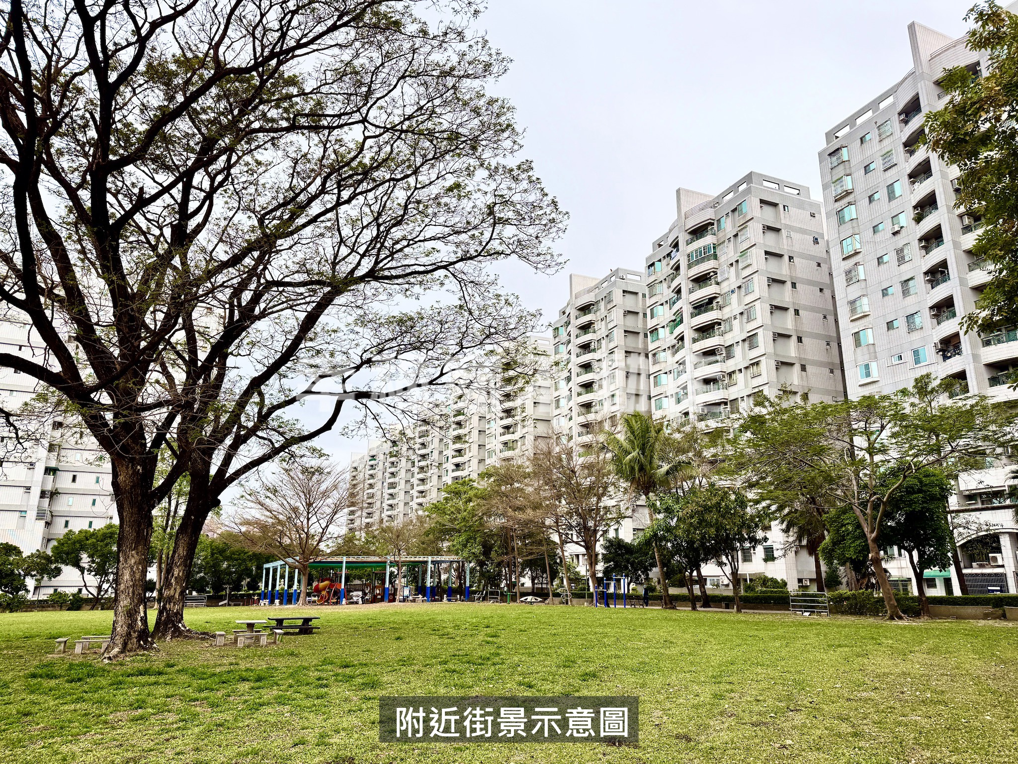 長榮新城1F面公園三房平車